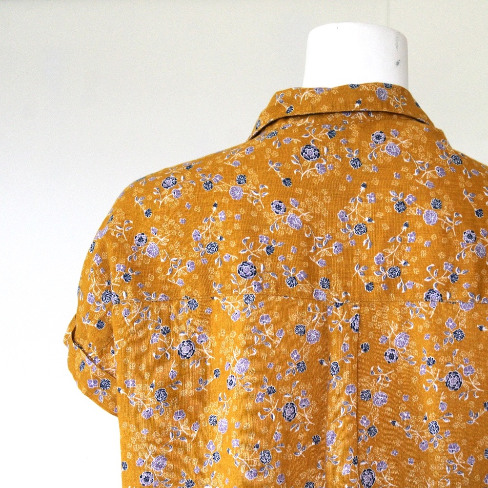 Rachel Zoe Floral Linen Collared Blouse - Picture 4 of 5
